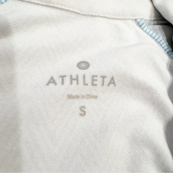 Athleta | Sierra White Herringbone 1/2 Zip Top Thermal Spandex Size Small - Picture 5 of 7